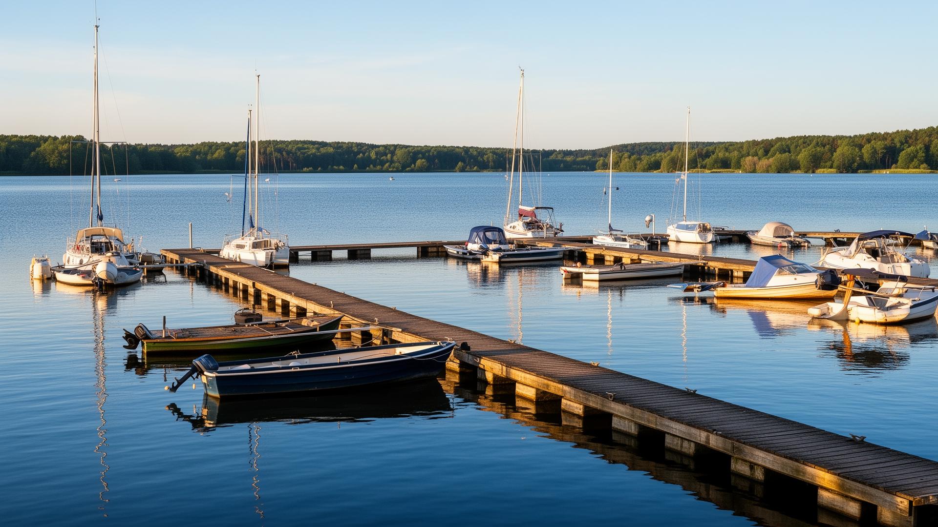 Boote im Hafen am Kummerower See